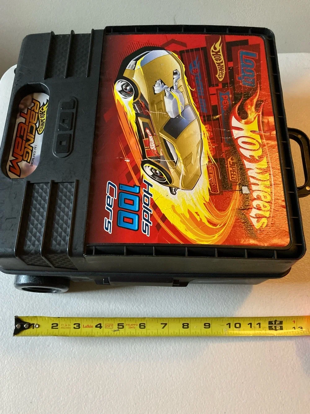 Hot Wheels Racing Team Carry Case Holds 100 Cars, Rolling Handle, Black